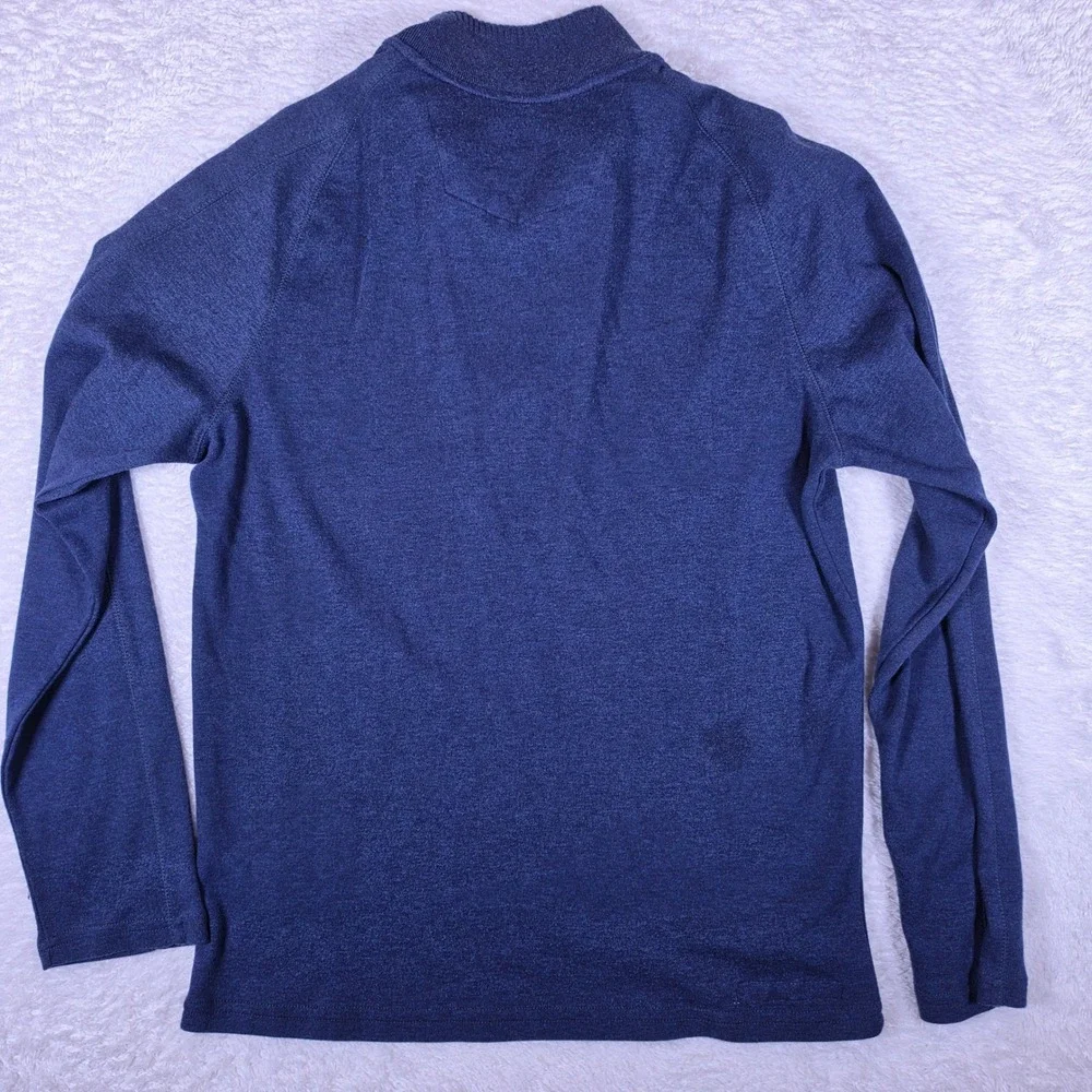 NEW Robert Graham 1/4 Zip Pullover Mens M Blue L/S Classic Fit Heathered